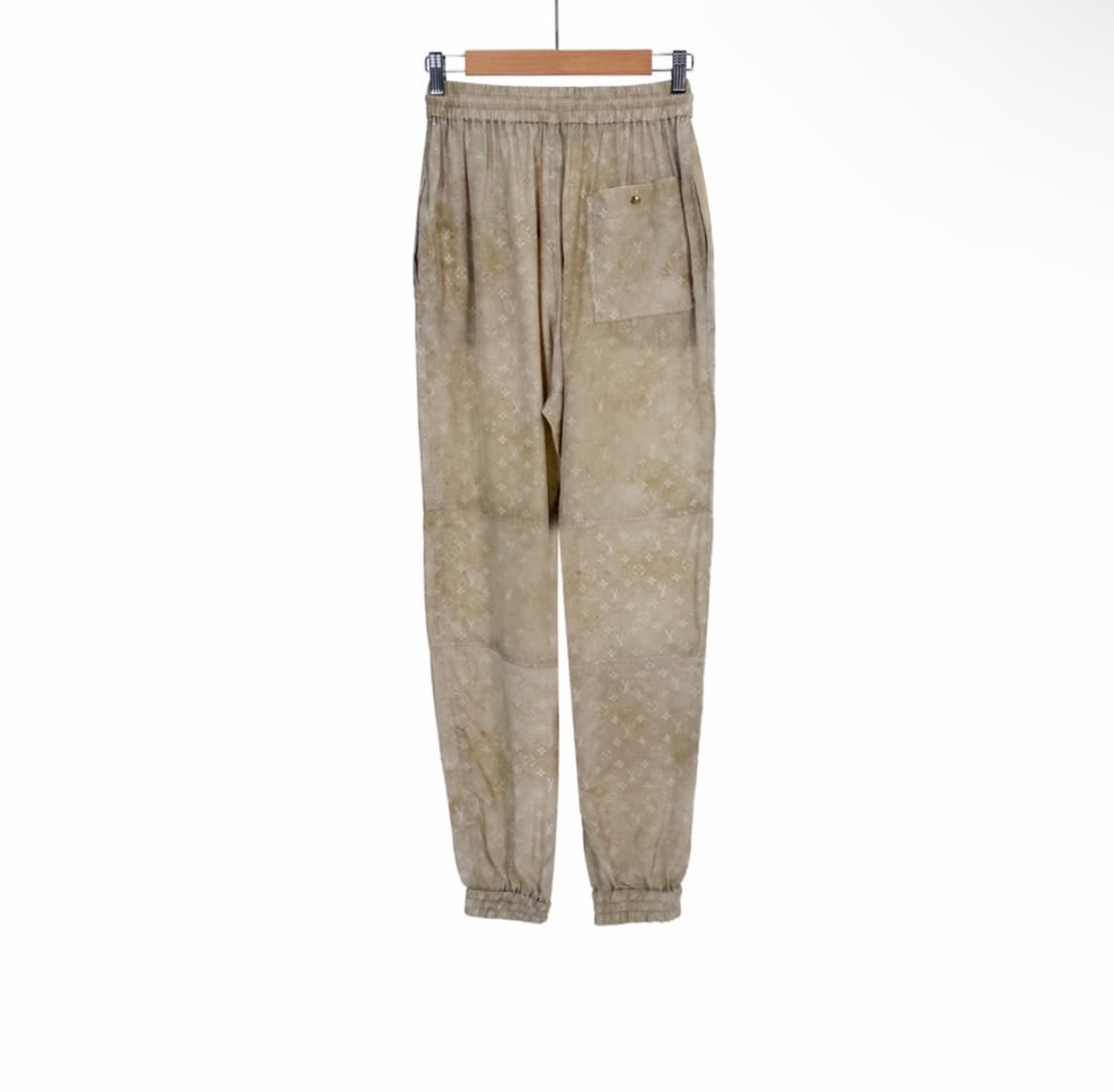 [36] 루이비통 여성 LV 모노그램 클라우드 실크 조거 팬츠 베이지 상품이미지2