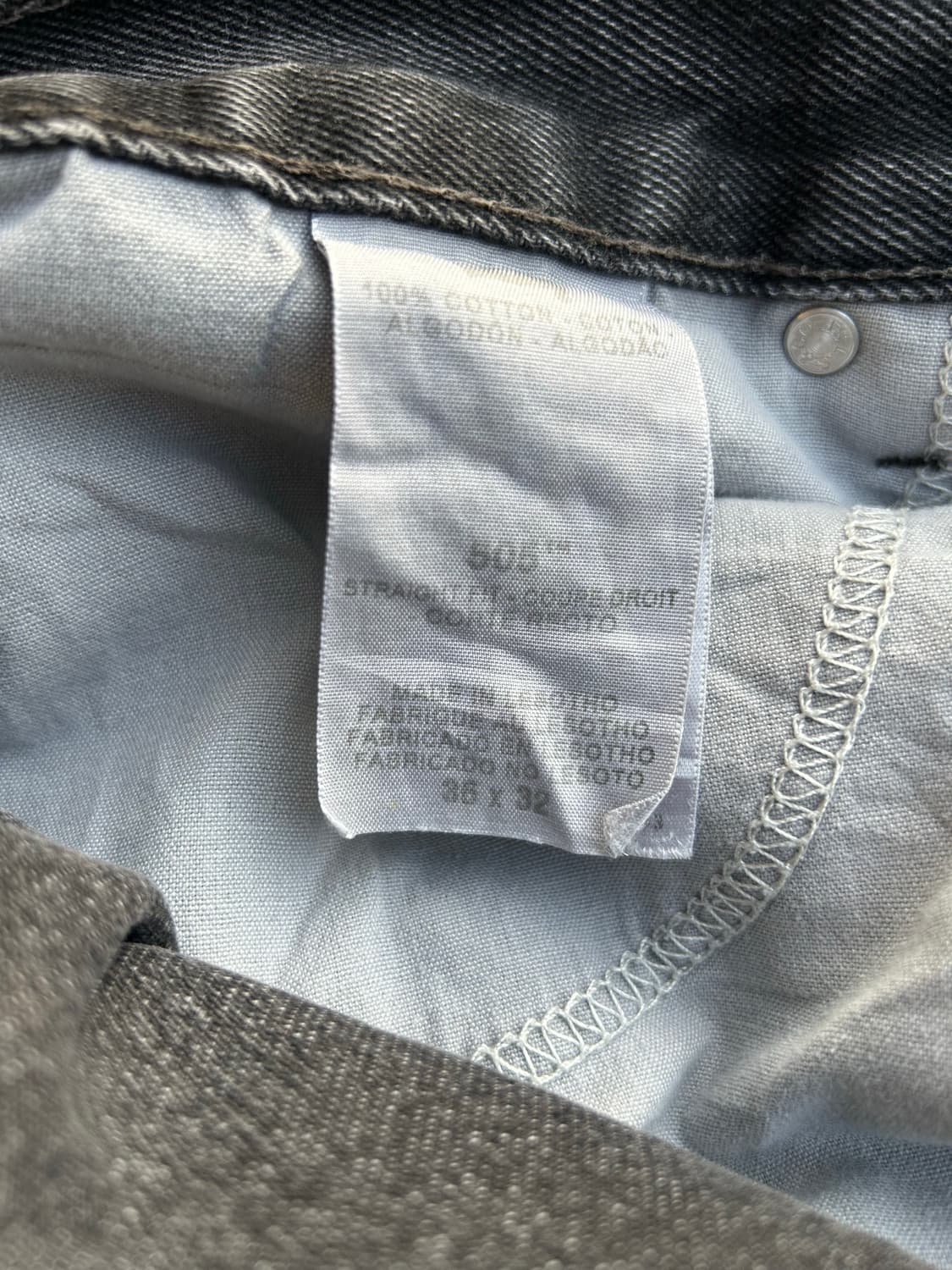 00‘s 리바이스505 블랙진 36in 상품이미지7