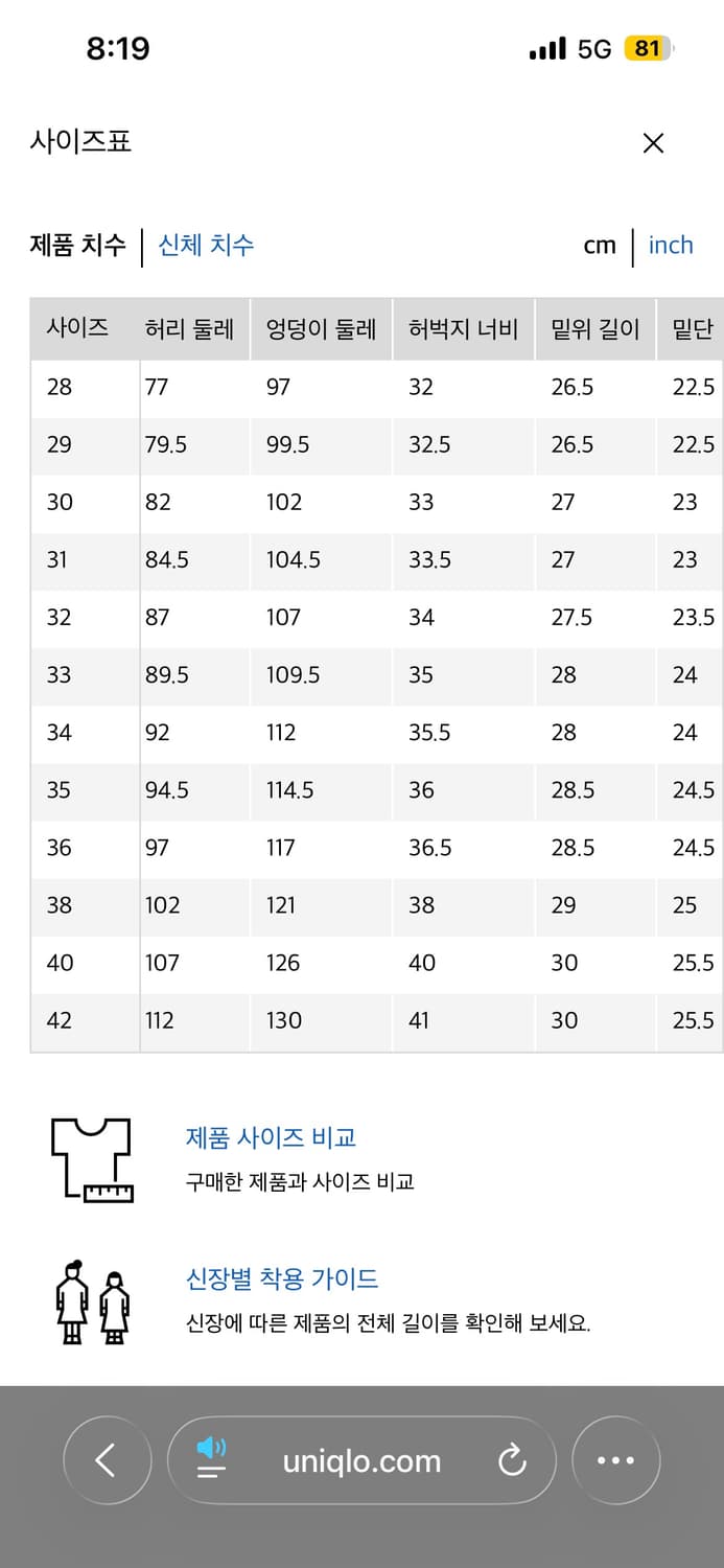 [36] 유니클로 jwa 스트레이트진 63 블루 (자수) 상품이미지3
