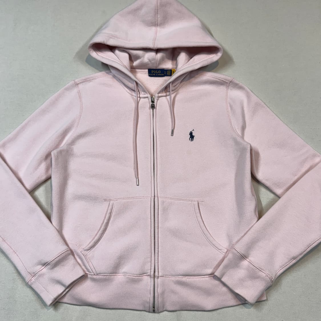 S) 폴로 랄프로렌 연한 핑크 후드집업 신형 큐알탭 상품이미지2