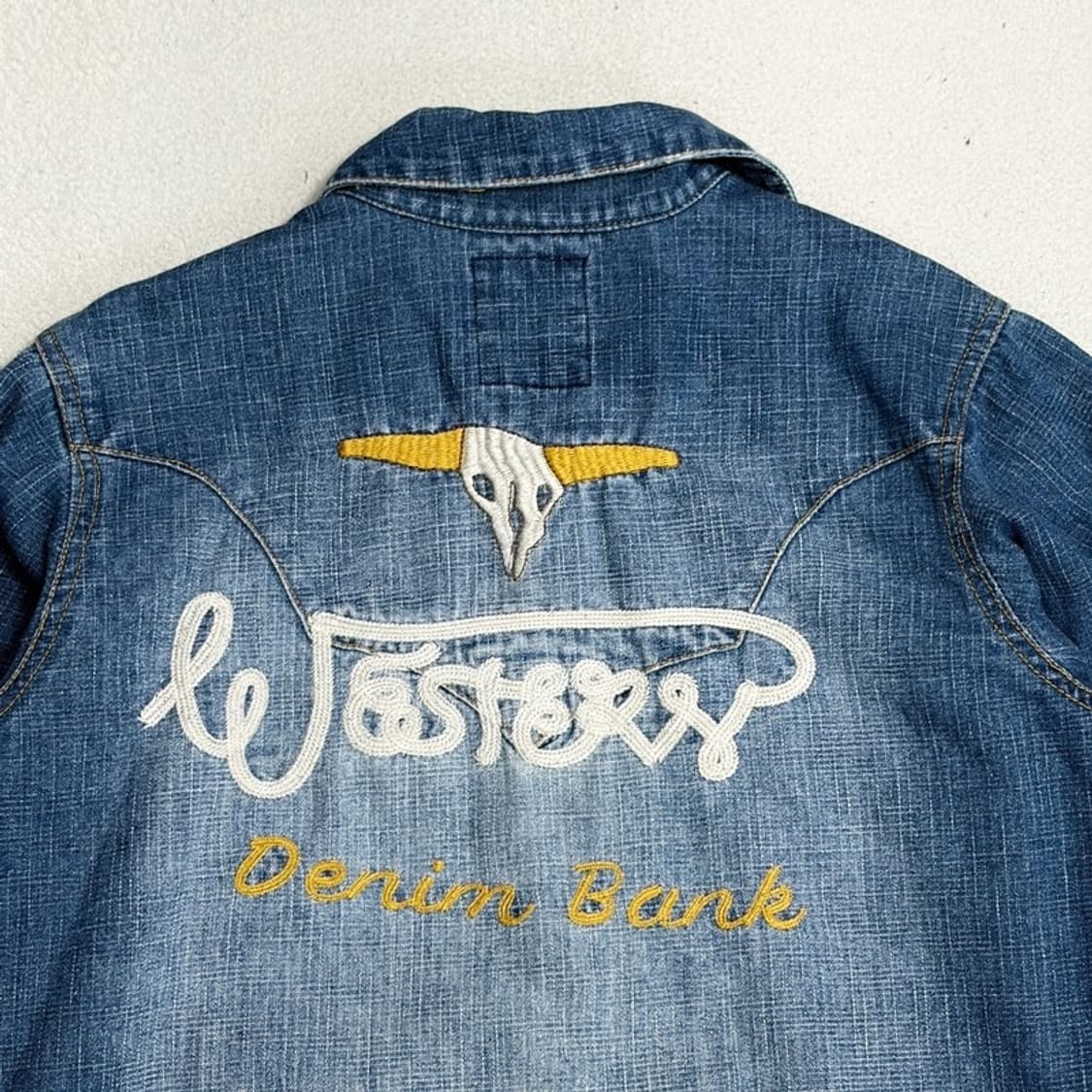 WESTERN DENIM BANK 패치 데님 셔츠 M 상품이미지7