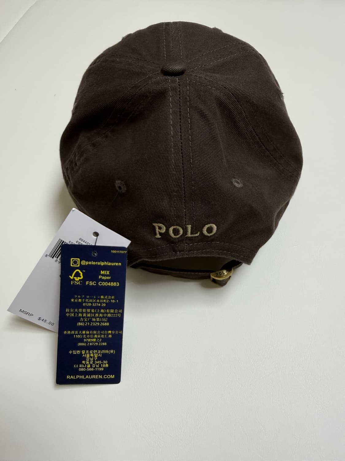 폴로 랄프로렌 볼캡모자 (진브라운)(골드포니자수)(새상품) 상품이미지3