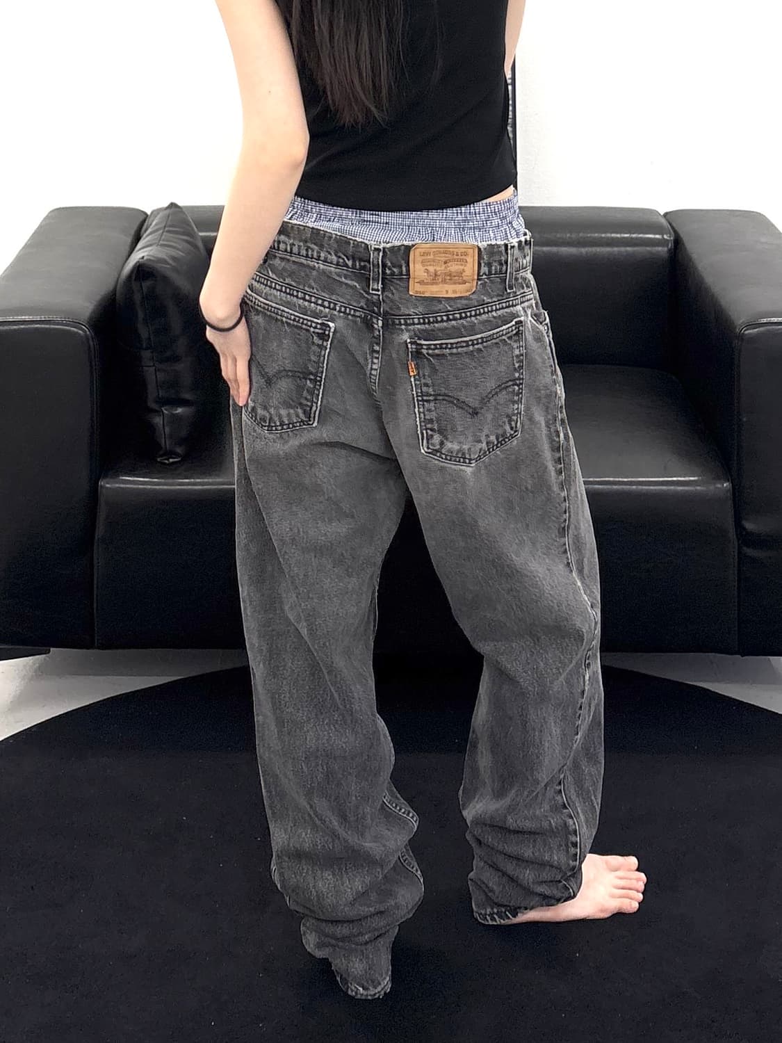 MADE IN USA 🇺🇸  90's 리바이스 550 오렌지탭 흑청 상품이미지2