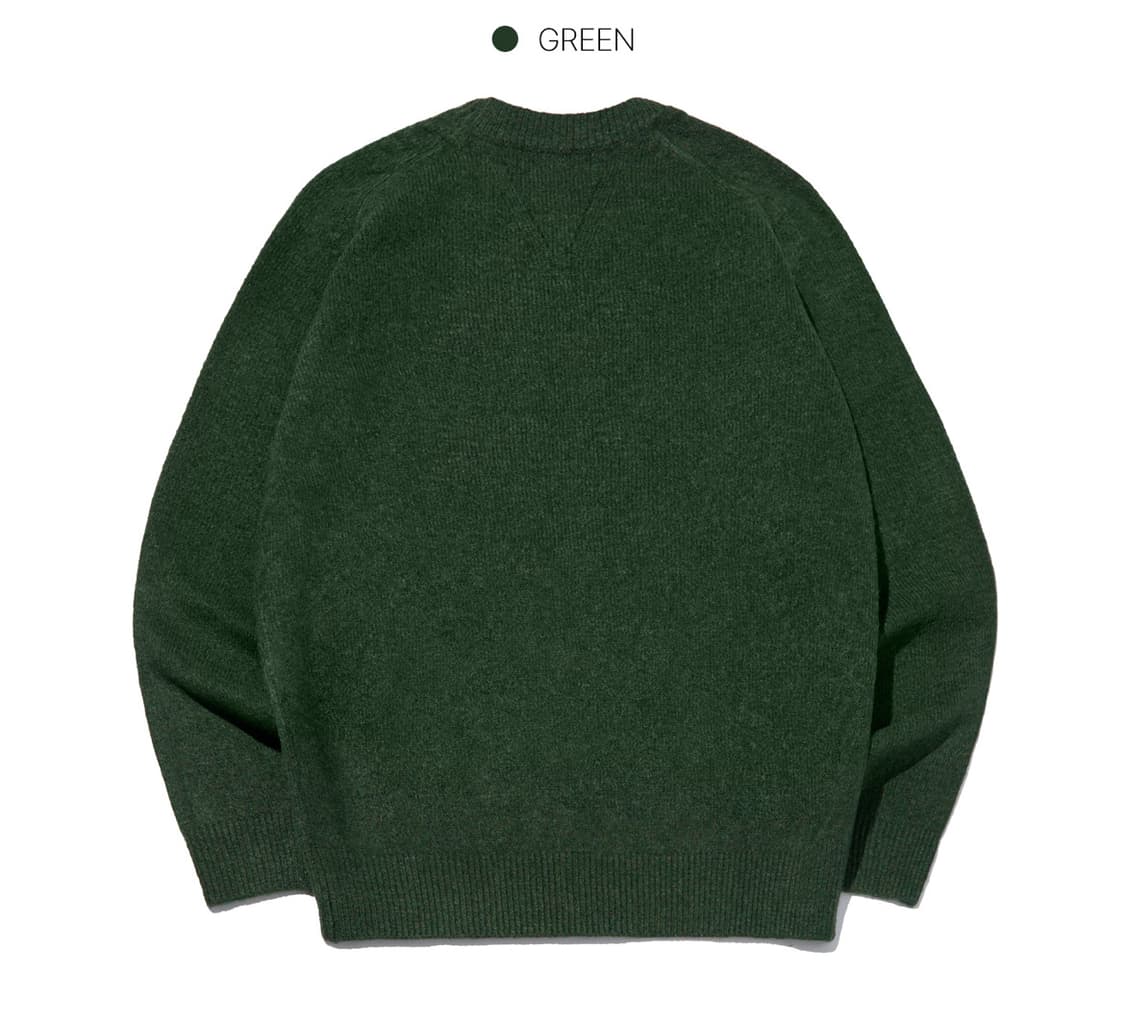 [품절]수아레 울새들 라운드 니트-그린/M 남성녹색니트/겨울니트/파브레가 상품이미지9