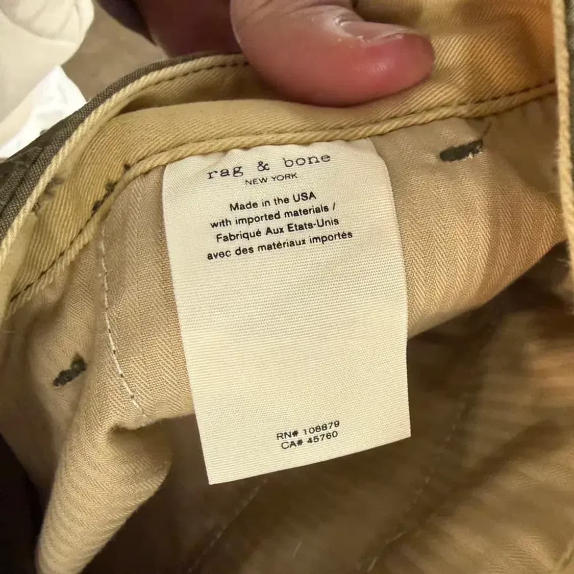 Rag & Bone 치노 팬츠 카키 34 상품이미지5