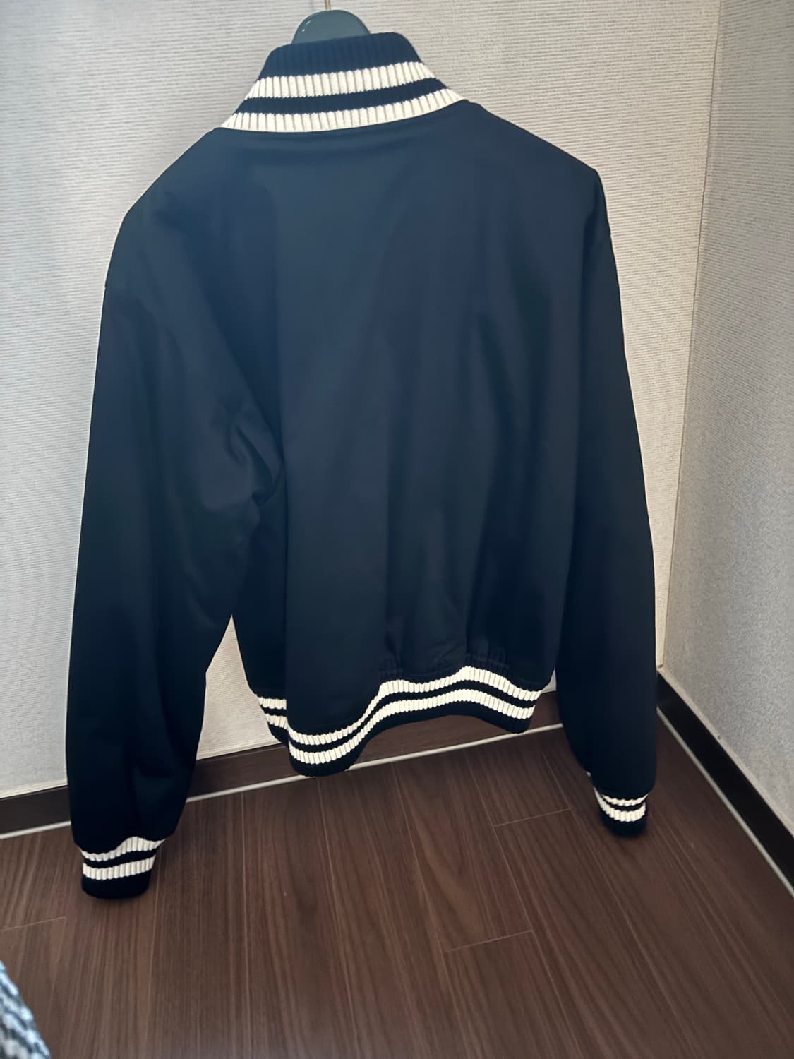 메종 키츠네 코튼 사틴 테디 블루종 블랙 상품이미지4