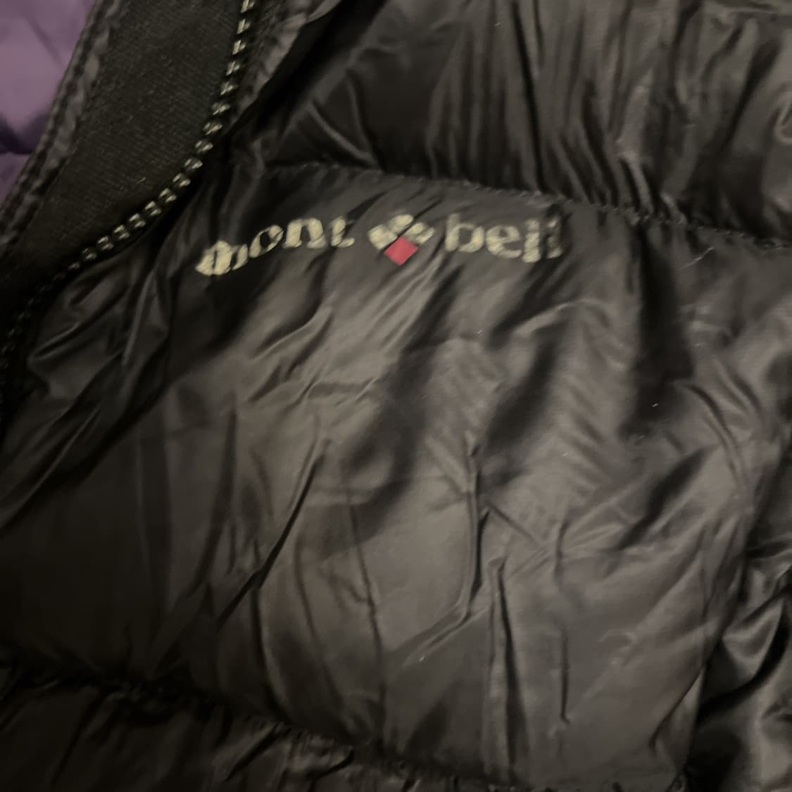 10s 몽벨 EX 라이트 다운 파카 블랙/퍼플 상품이미지3
