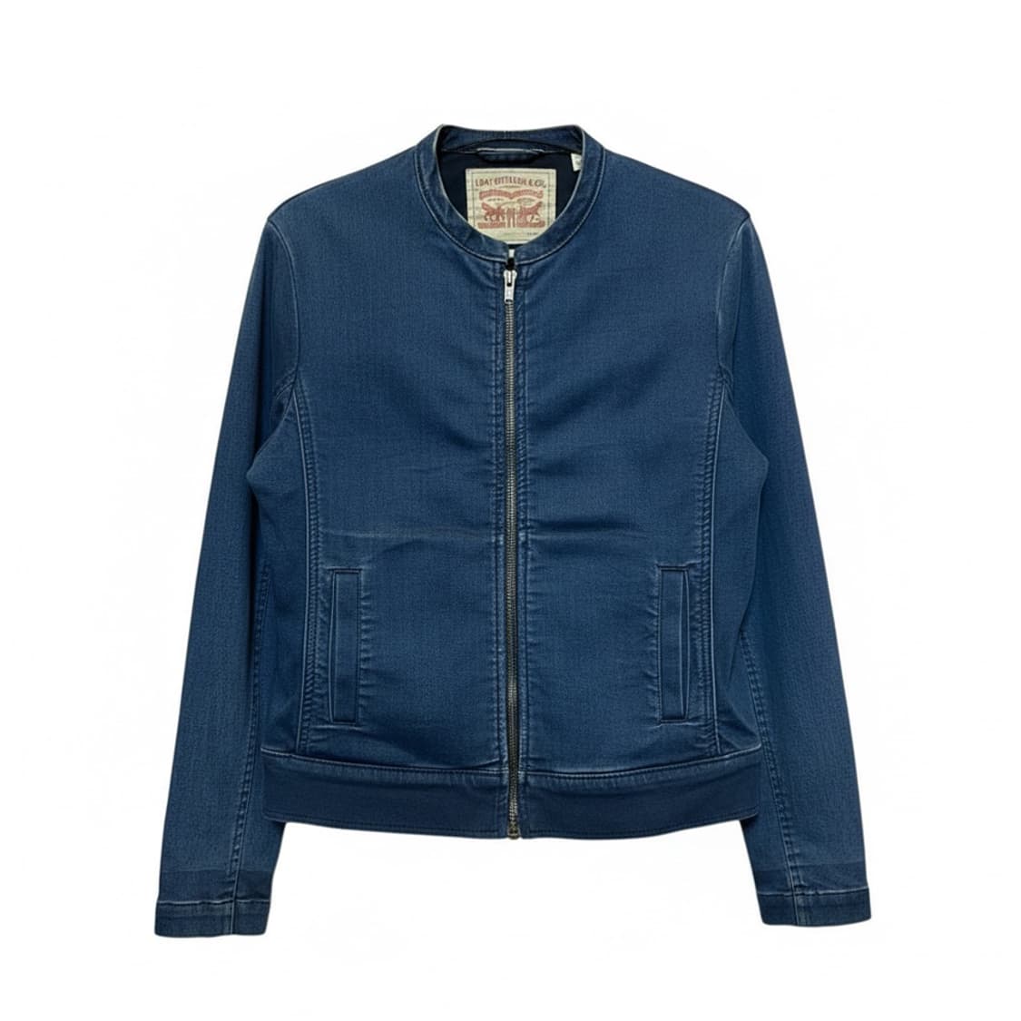 리바이스 데님 바이커 자켓 라인절개 소매지퍼 디테일 인디고블루 상품이미지1