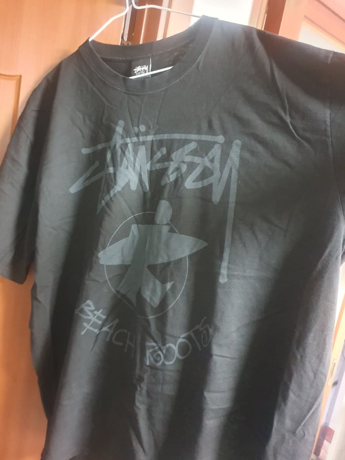 스투시 비치 루트 피그먼트 다이드 티셔츠 블랙 상품이미지3