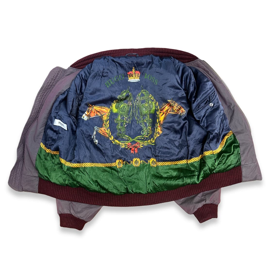 80s HUGO BOSS 봄버 자켓 XL 상품이미지3