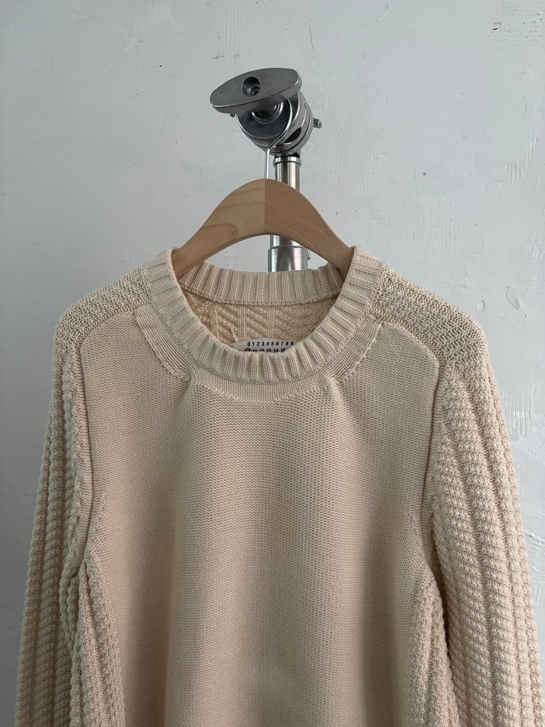 Maison Margiela 마르지엘라 15SS 아이보리스티치 케이블니트 상품이미지2