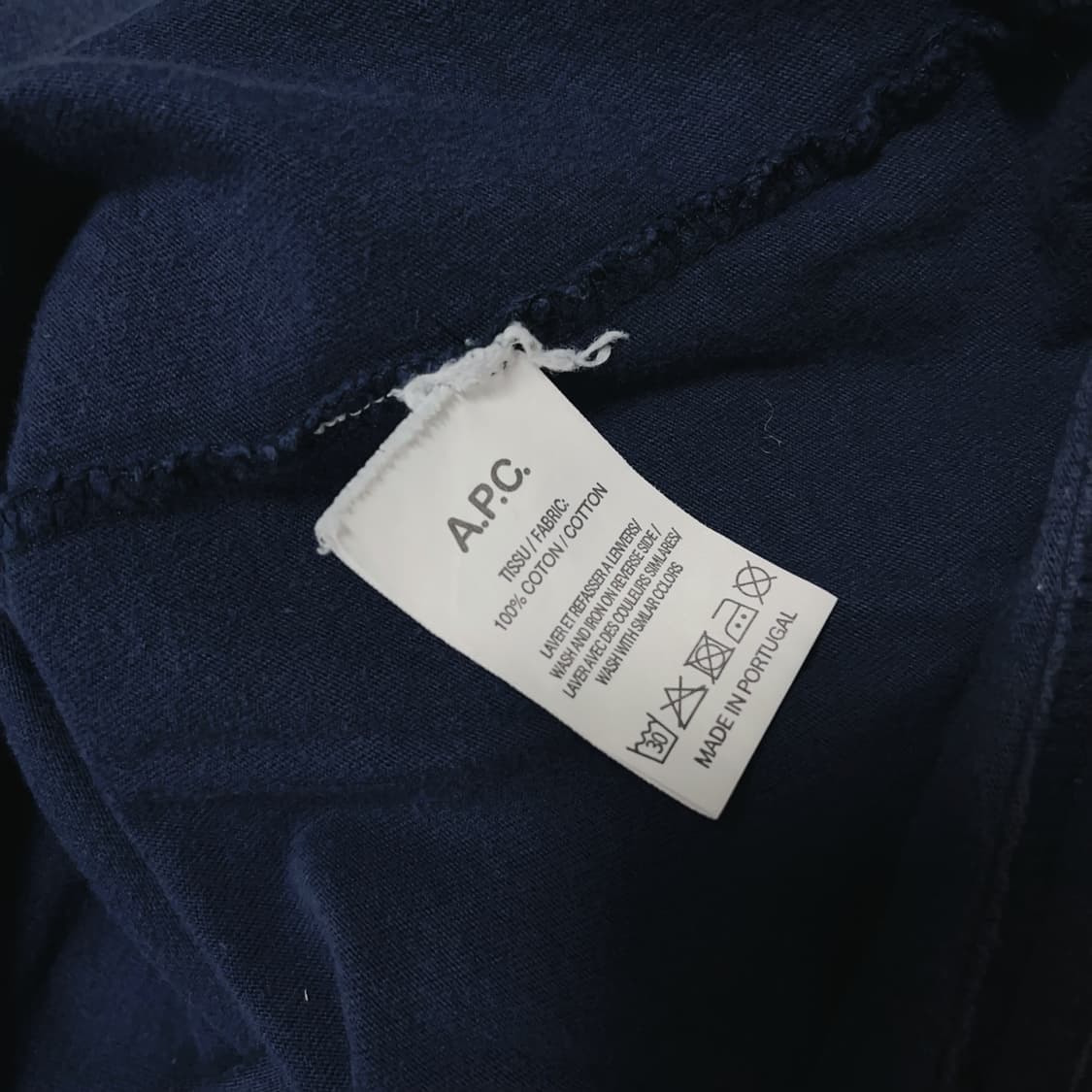[정품] A.P.C. 네이비 반팔티 [ L ] 상품이미지5