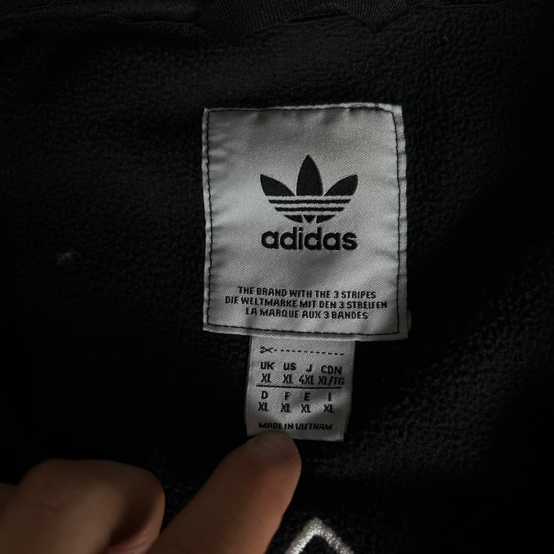 아디다스 블랙 플리스 집업 XL 상품이미지2