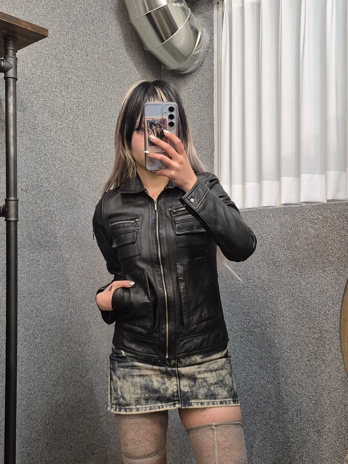 VINTAGE ZIPPER LEATHER JACKET  상품이미지1