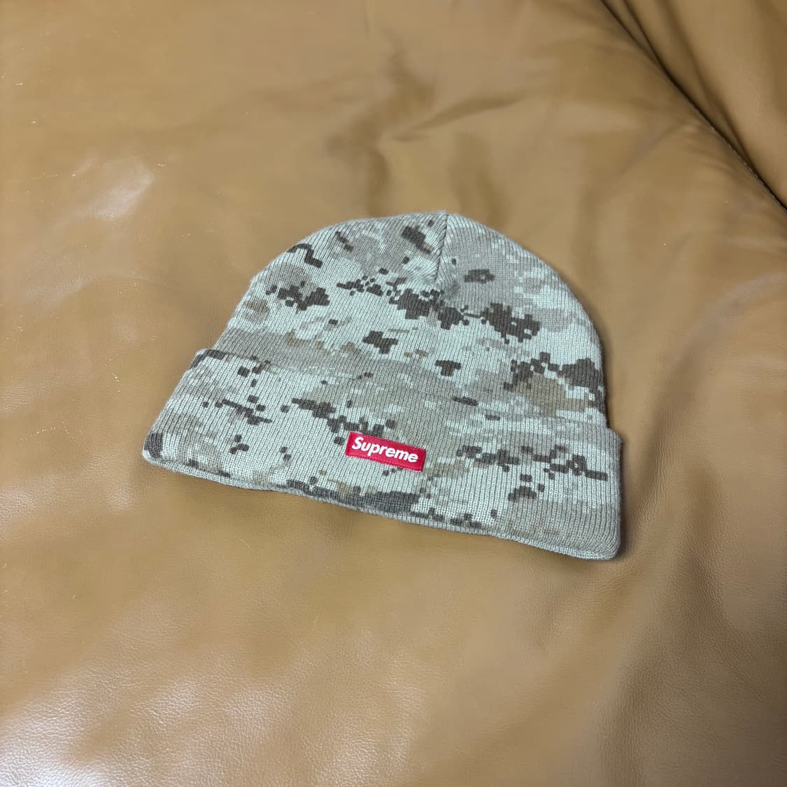 슈프림 비니 모자 디지털 카모 탄 상품이미지1