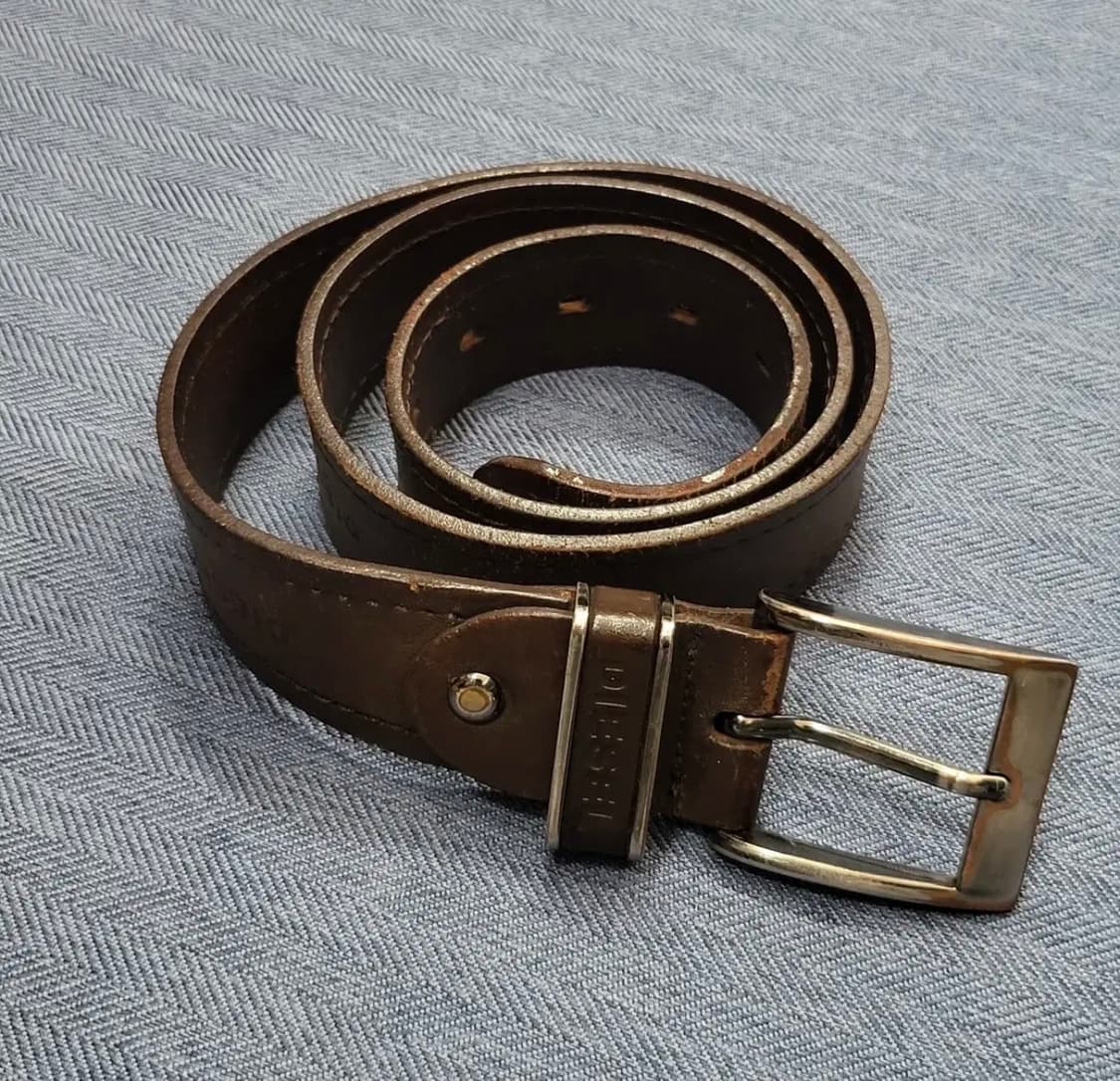 빈티지 디젤 브라운 레더 벨트 상품이미지2