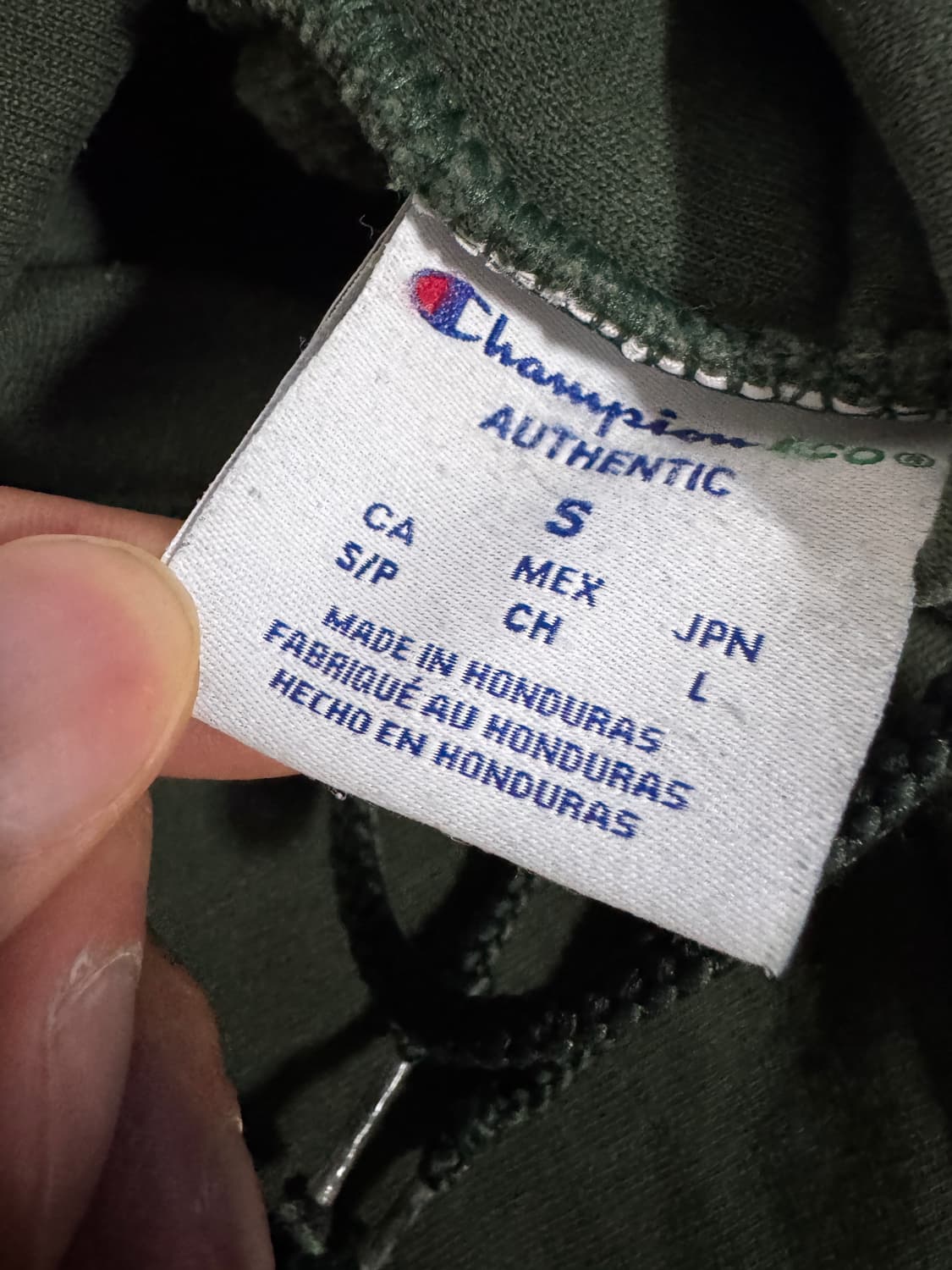 여성 챔피온 트레이닝 기모 그린 후드티 S 상품이미지3