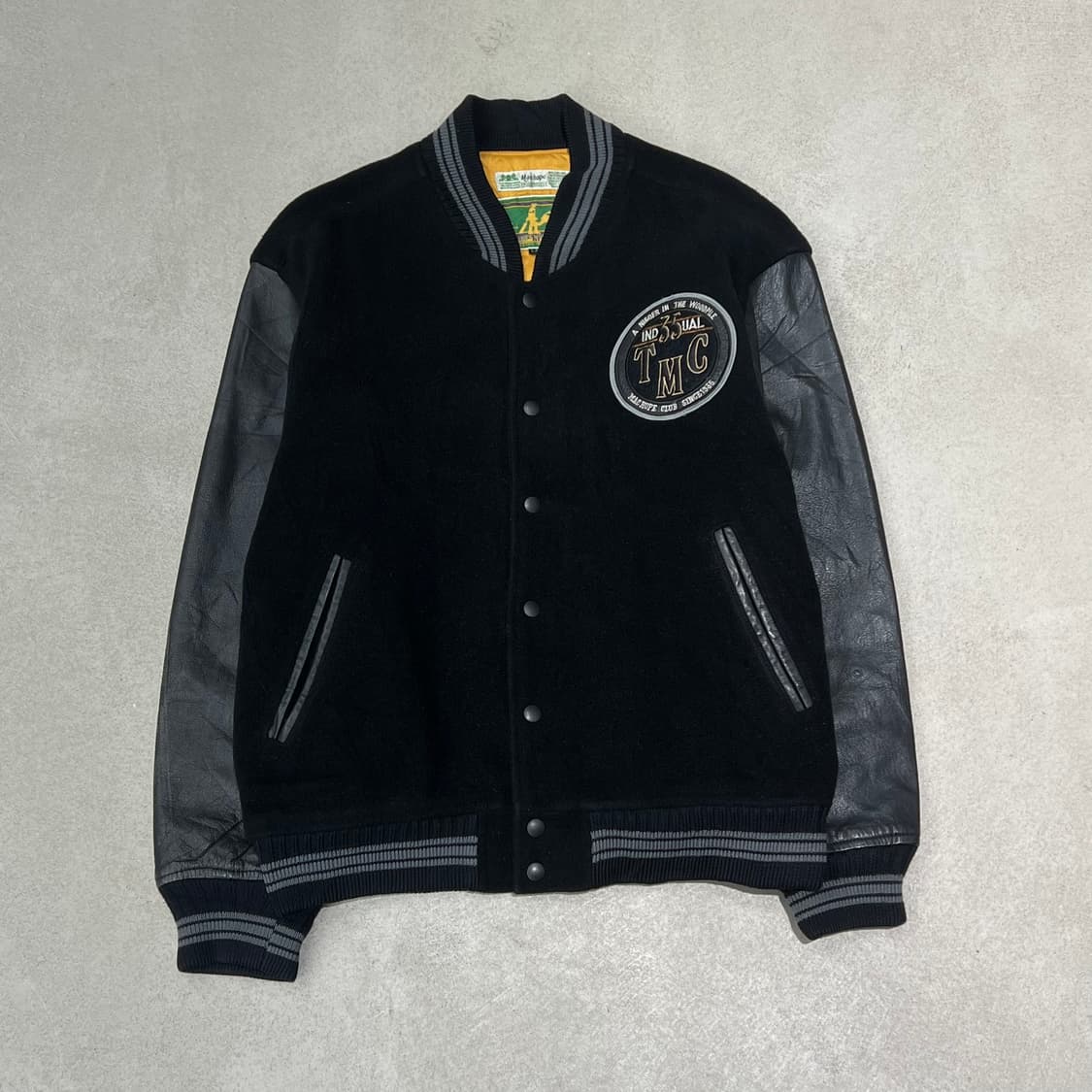 맥호프 레더소매 바시티자켓 s10204 상품이미지1