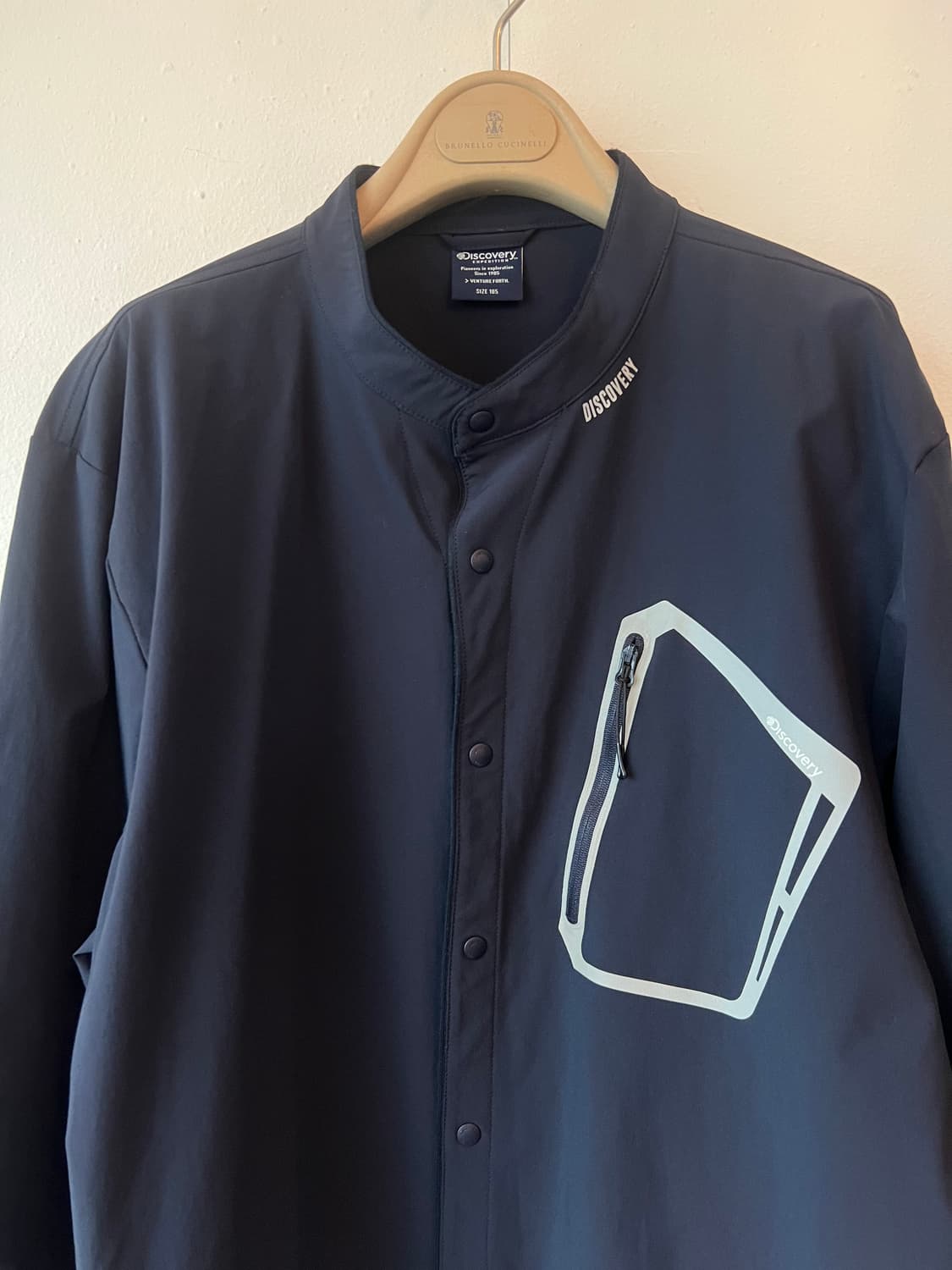 디스커버리 남성 네이비 바람막이점퍼 간절기점퍼 상품이미지1