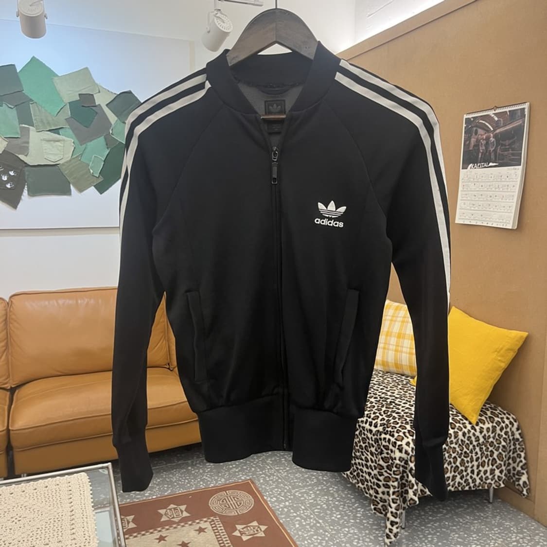 아디다스 Y2K 00's 흑탭 딱붙핏 져지 집업 XS C10409 상품이미지3