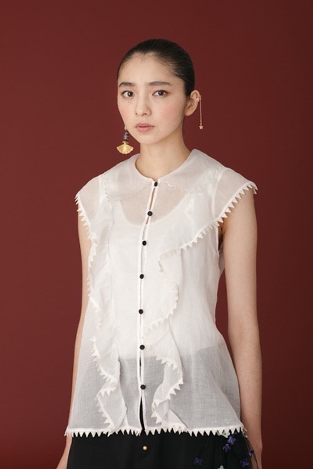 fig femme 프릴 블라우스 상품이미지1