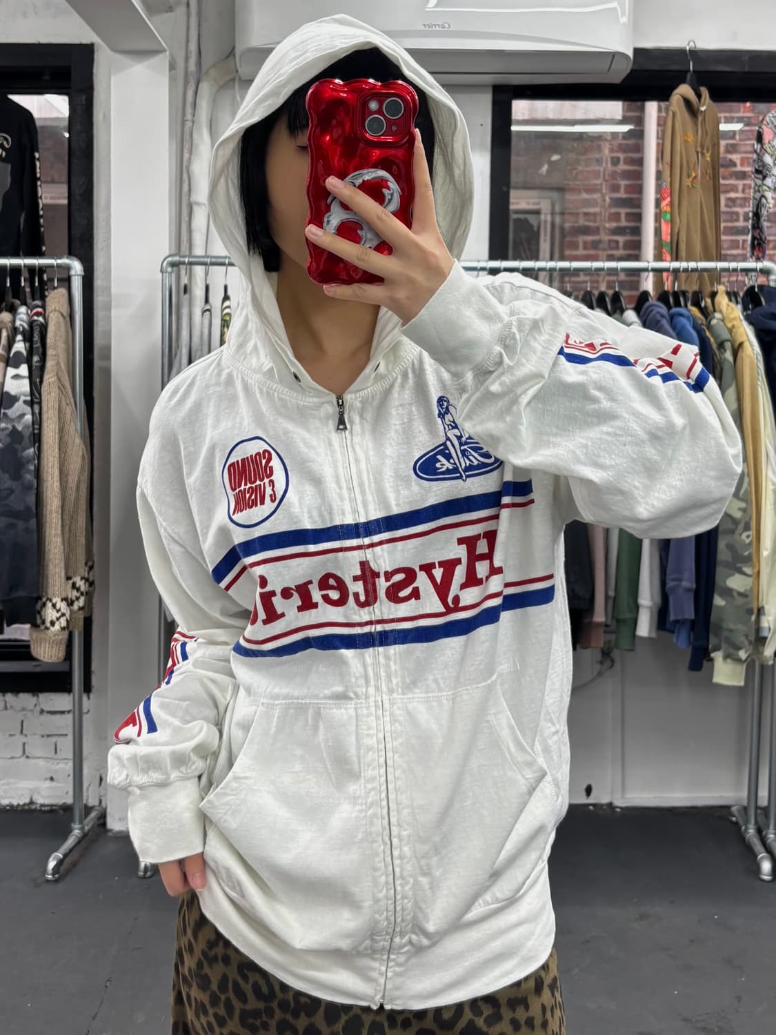 히스테릭 글래머 사이드로고 후드집업 상품이미지3