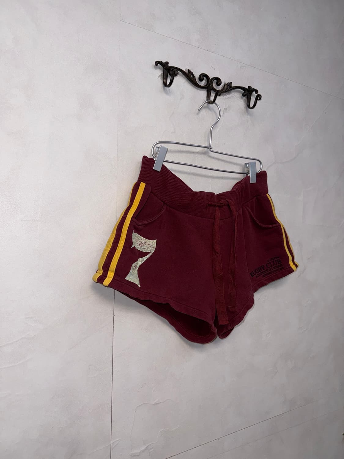 Burgundy 7 rugby track shorts 상품이미지2