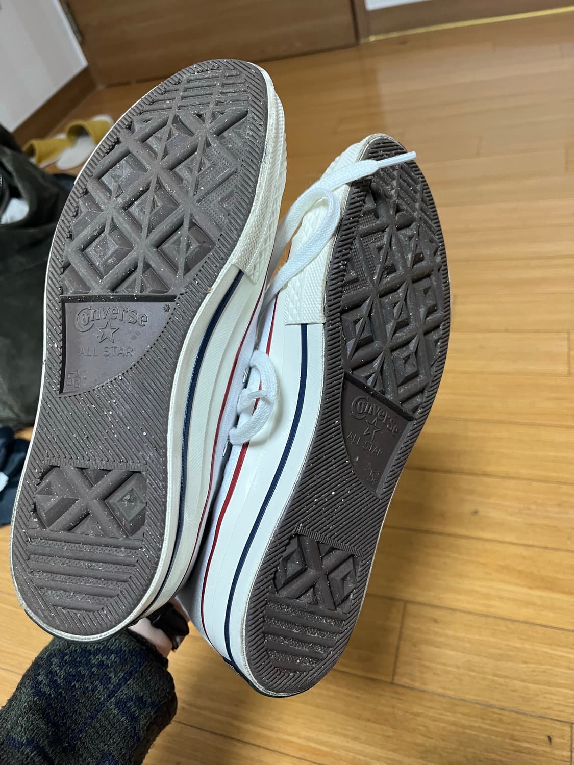 컨버스 하이 척70 화이트 245 스탠다드(와이드 아닙니다) 상품이미지7