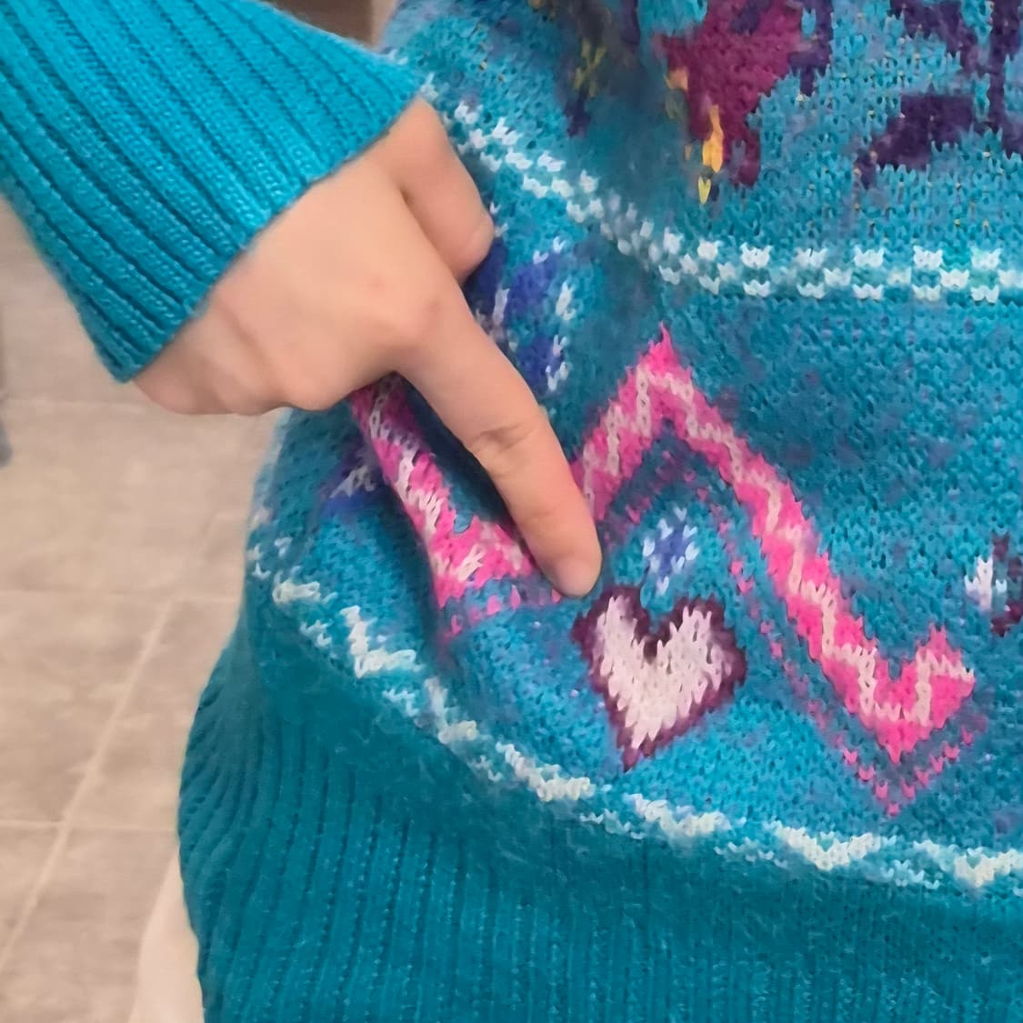 [NO.9] 포인트 배색 빈티지 니트 상품이미지3