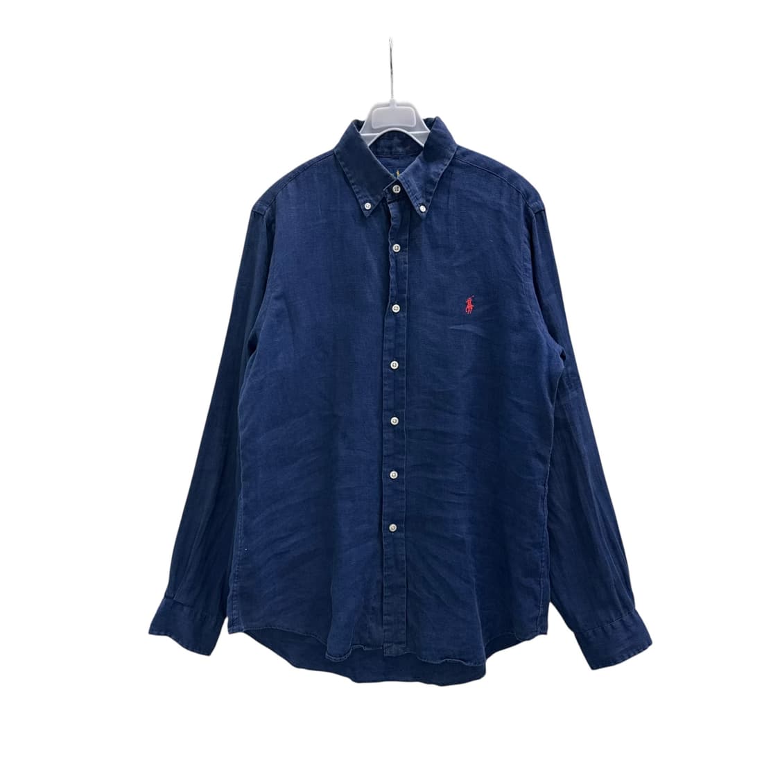 [S] 폴로 클래식핏 네이비 린넨 셔츠 상품이미지3