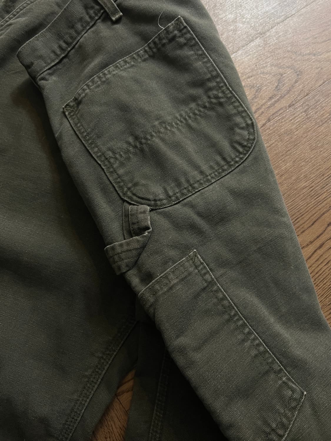 [38]칼하트 USA Made 체크라이닝 모스그린 카펜터 워크 팬츠 M5 상품이미지5