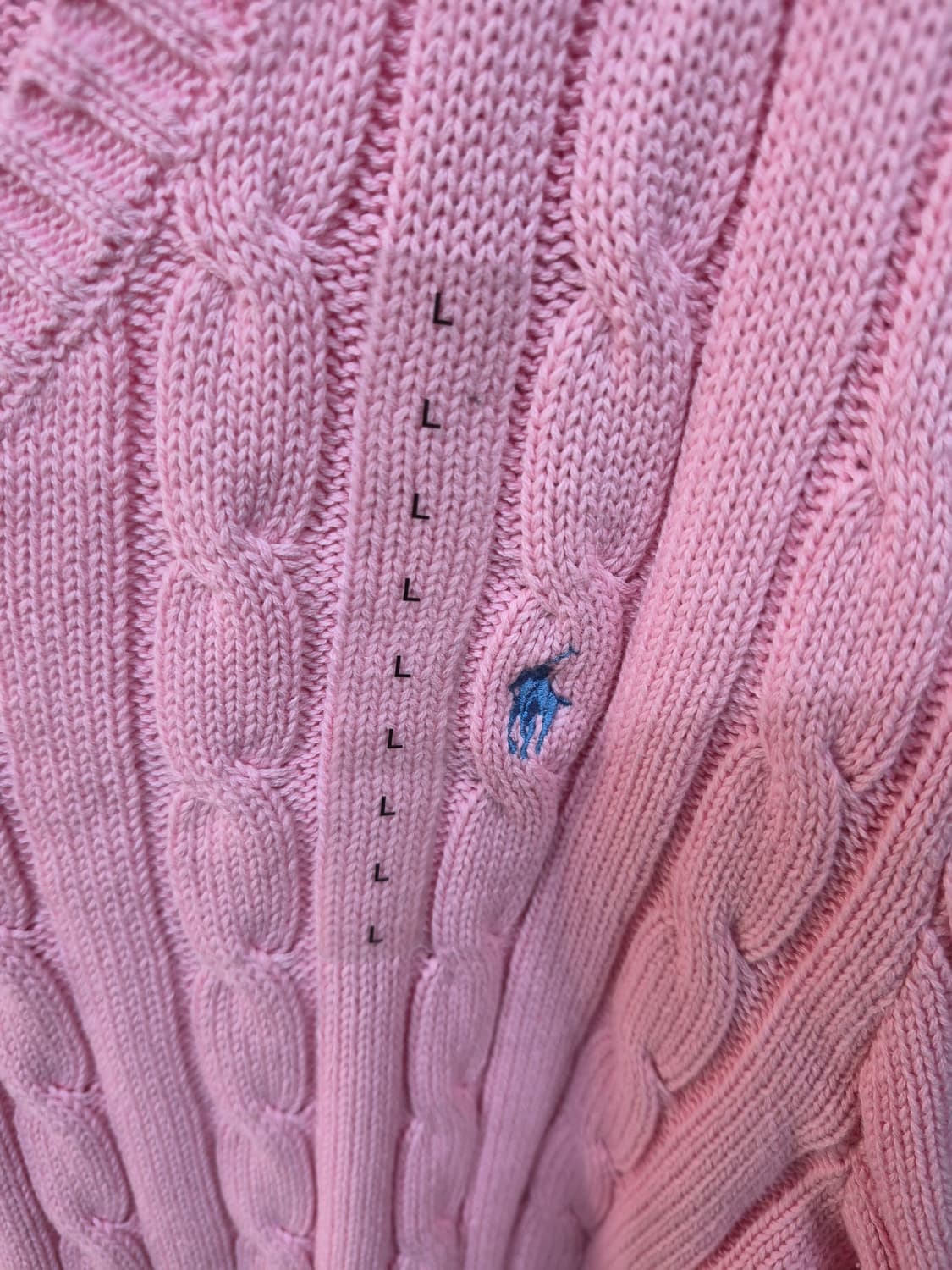 폴로 랄프로렌 새상품 꽈배기 니트 케이브니트 여성L 상품이미지3