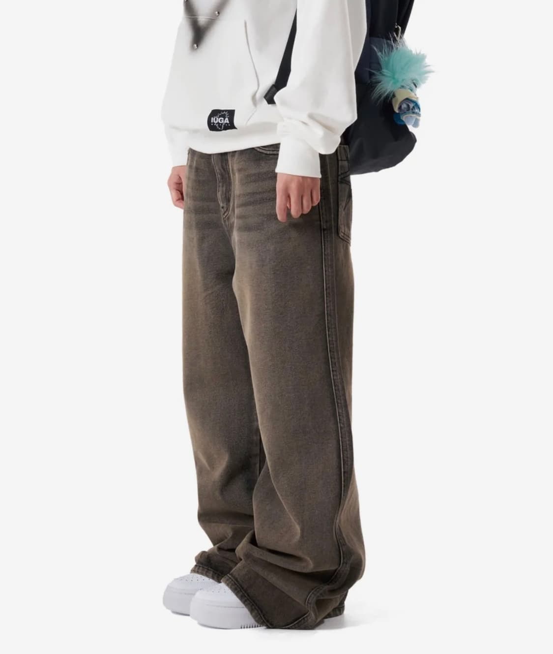 이우가마카라스 니들워크 데님 팬츠 1size 상품이미지5