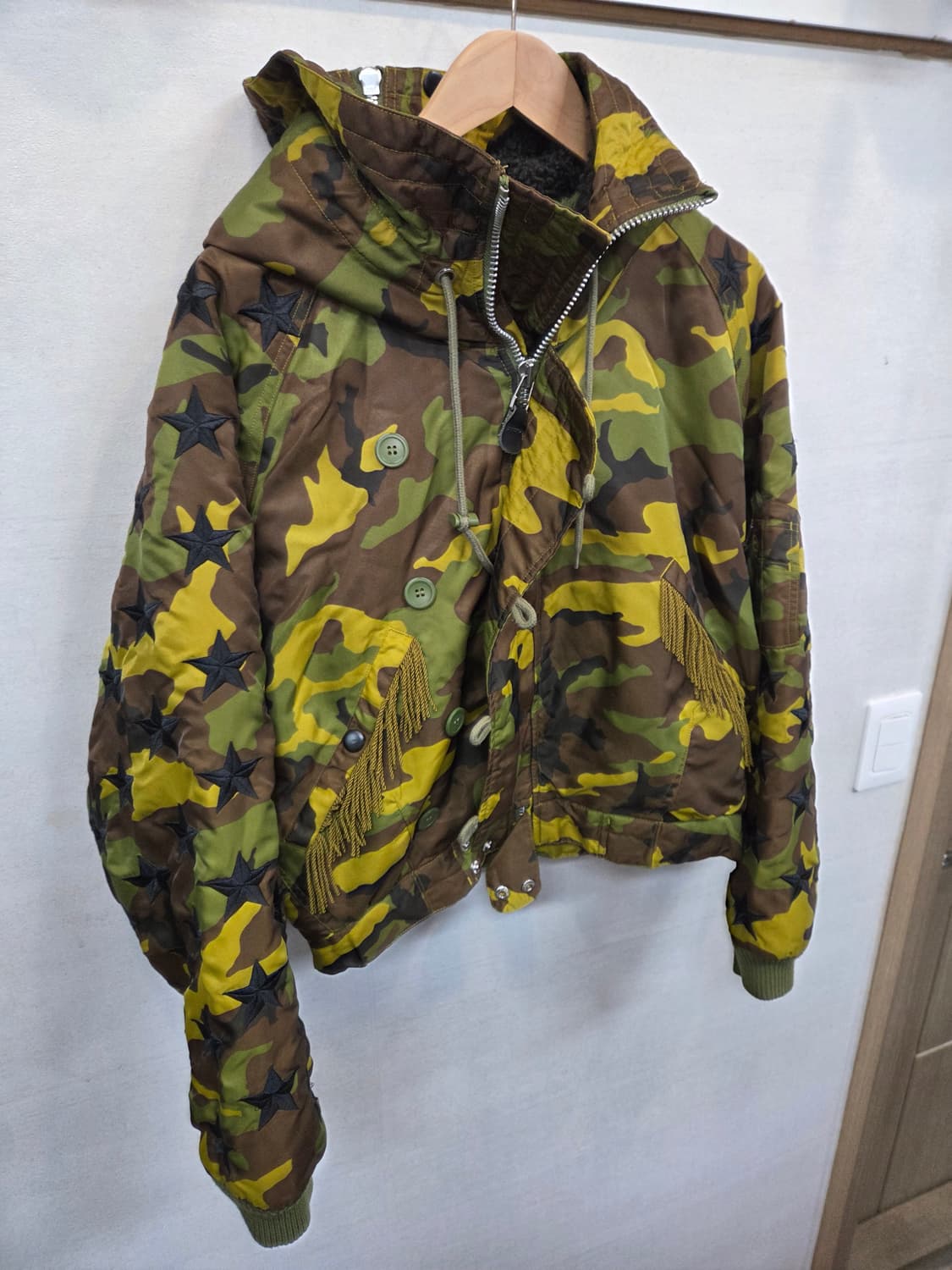 아디다스 제레미스캇 여성 카모 스타 멀티자수 셰르파 봄버자켓 xl 상품이미지7