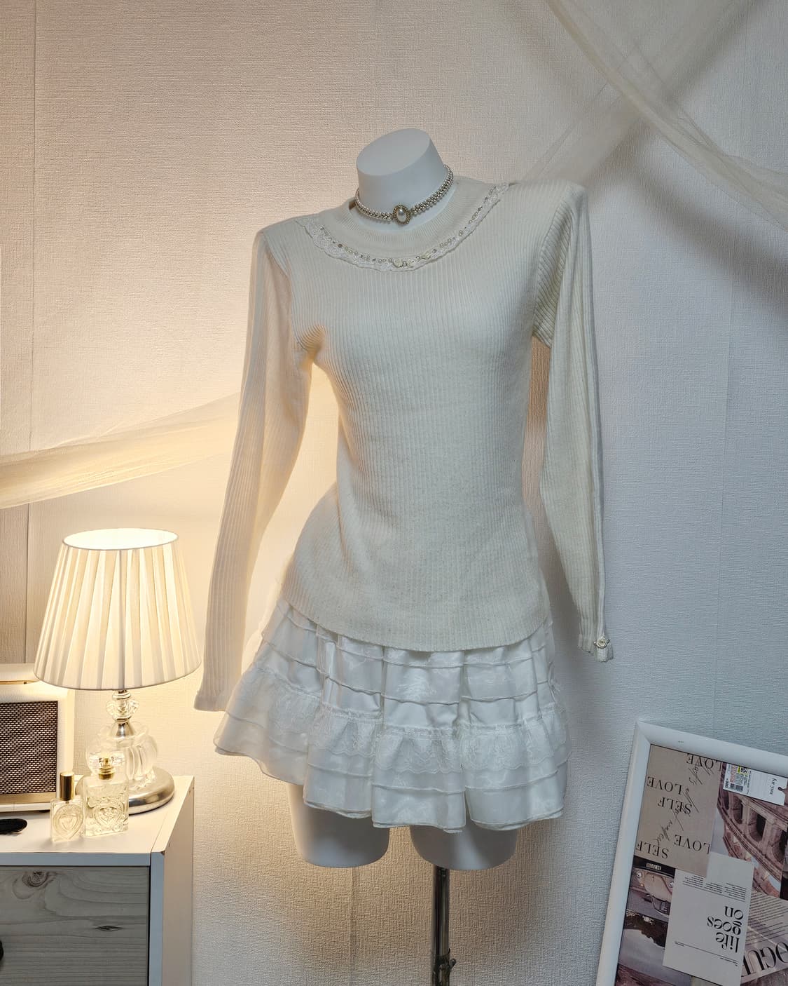 White mori fairy look style set 상품이미지7