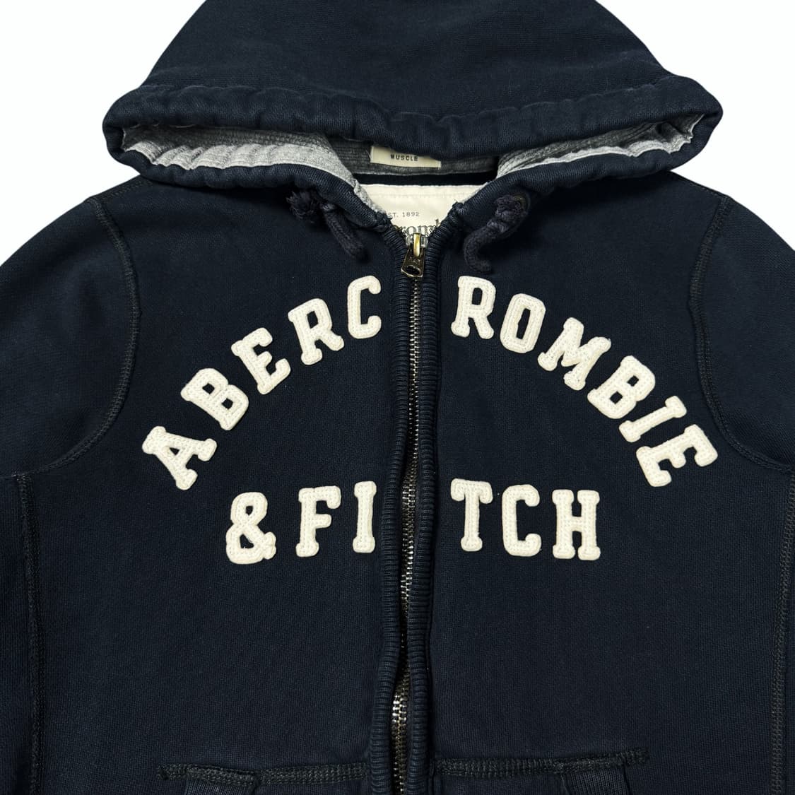 (M) 아베크롬비 헤비 후드집업 네이비 상품이미지2