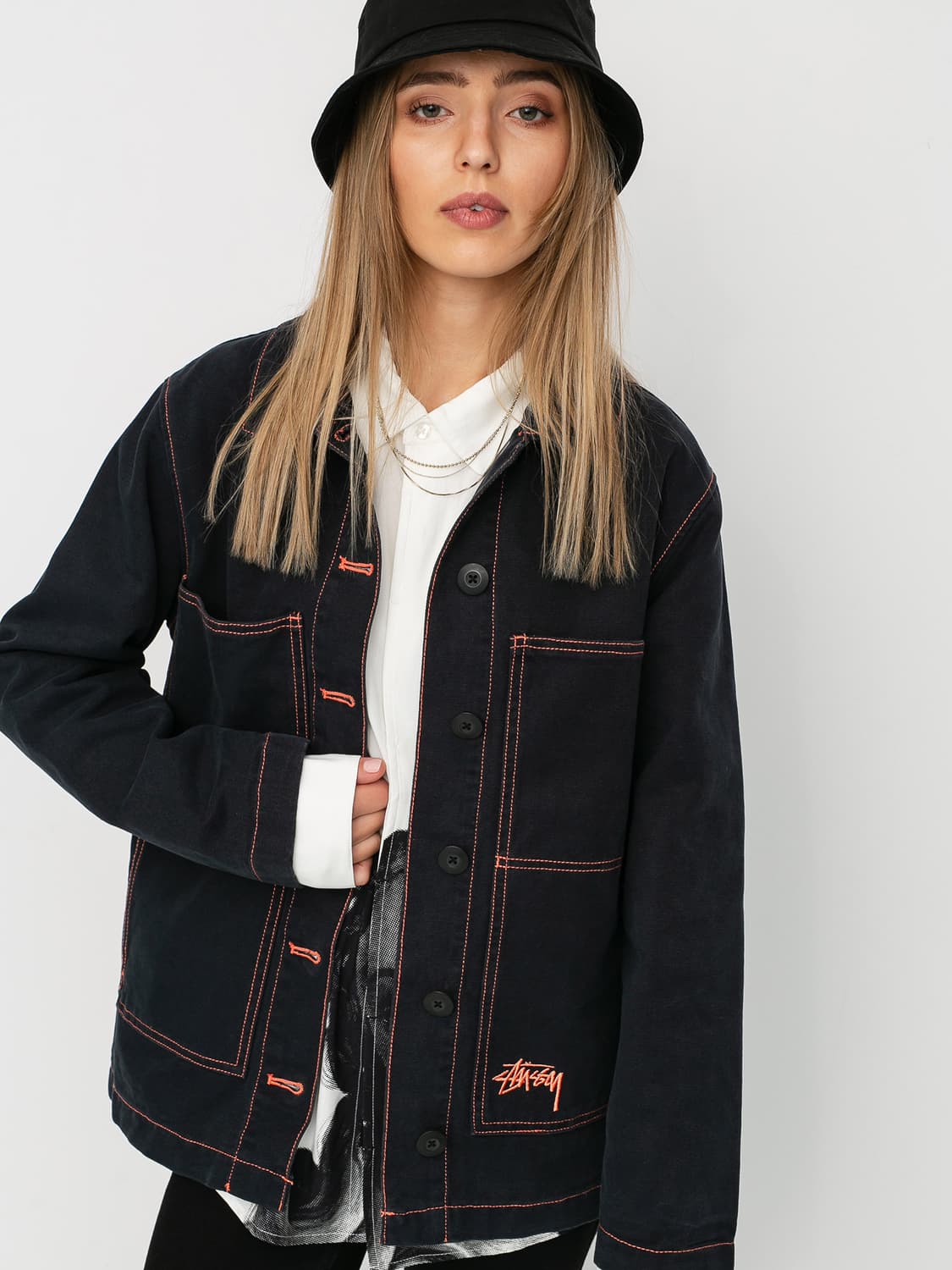 스투시 Stussy Solid Chore Jacke 솔리드 스티치 자켓 상품이미지1