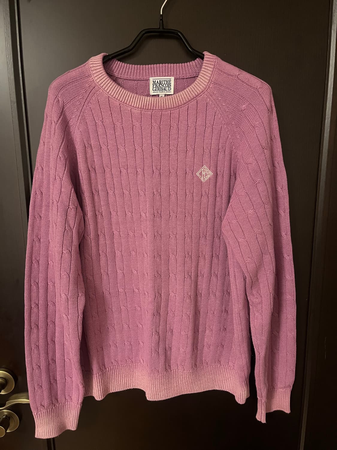 마리떼 케이블 니트 M 라이트 라벤더 상품이미지3