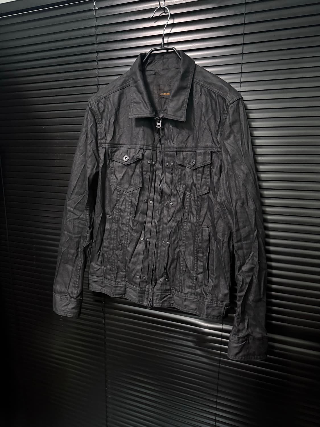 TETE HOMME 테테옴므 일본 주름 데님 트러커 생지 고스 락 펑크 상품이미지2