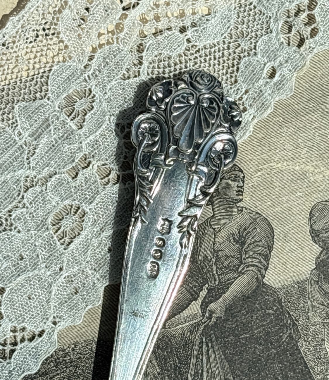 영국 앤틱 실버플레이트 브레드 포크 상품이미지4