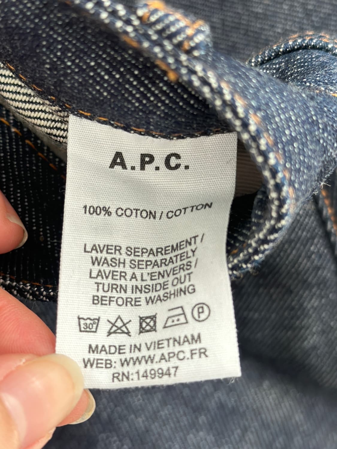 아페쎄 생지 데님 미니 스커트  상품이미지6