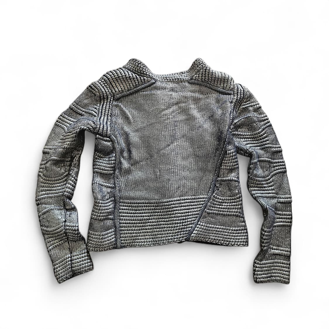 마쥬(Maje)  실버 집업 니트 카디건 상품이미지2