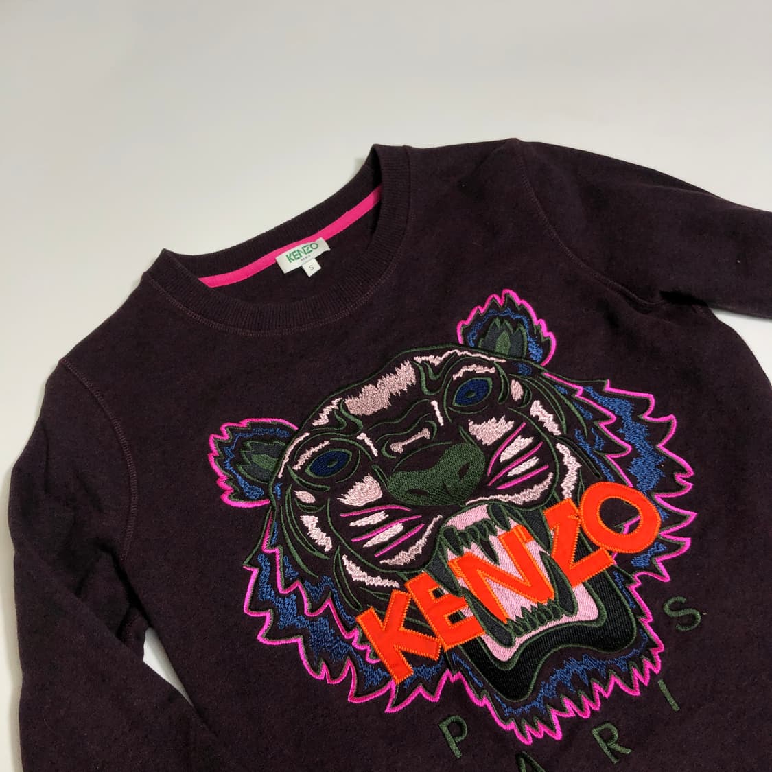 겐조 맨투맨 버건디 S (한글택) 상품이미지3