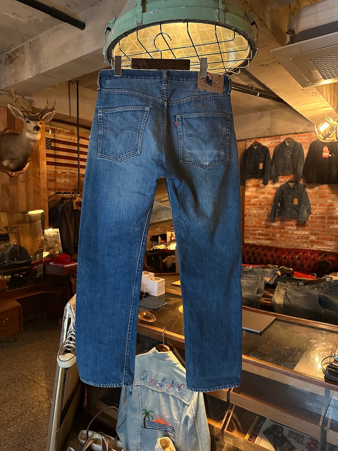 70s USA 빈티지 리바이스 501 66전기 셀비지 데님 팬츠 상품이미지5