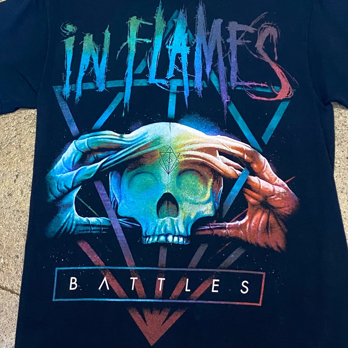 미국 빈티지 인플레임스 락티셔츠 투어티 반팔티 상품이미지4