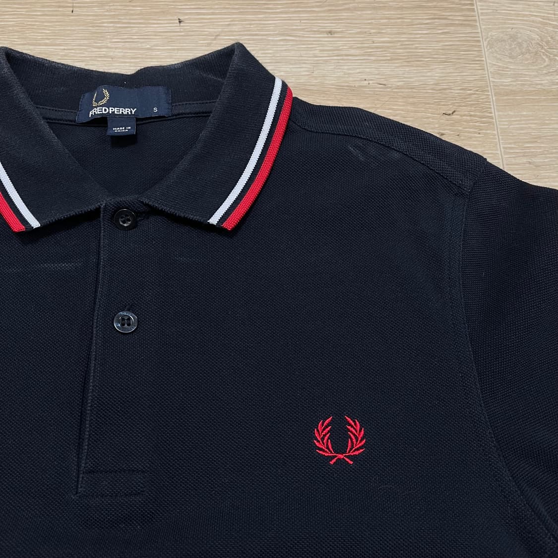 프레드페리 트윈 팁 반팔 카라티 S/90 상품이미지3