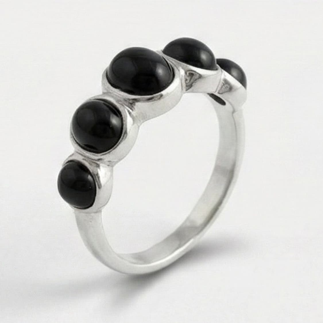 [008] 925실버 블랙 원석 빈티지 반지 상품이미지4
