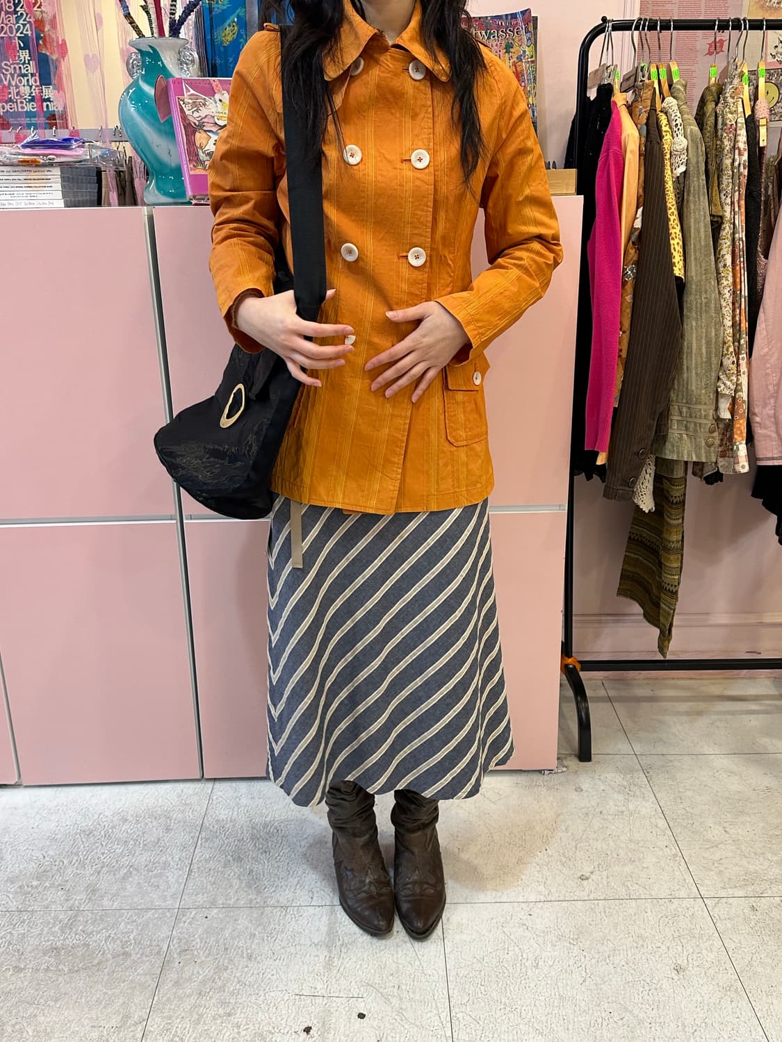 y2k 오렌지 썬라이즈 투버튼 간절기 자켓 상품이미지9