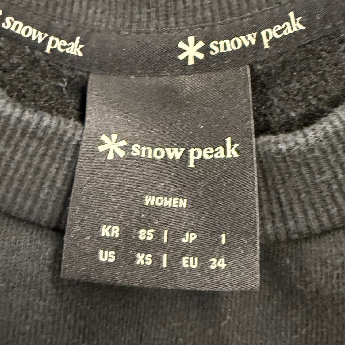 [정품/85] 스노우피크 블랙 맨투맨 티셔츠 b17 상품이미지5