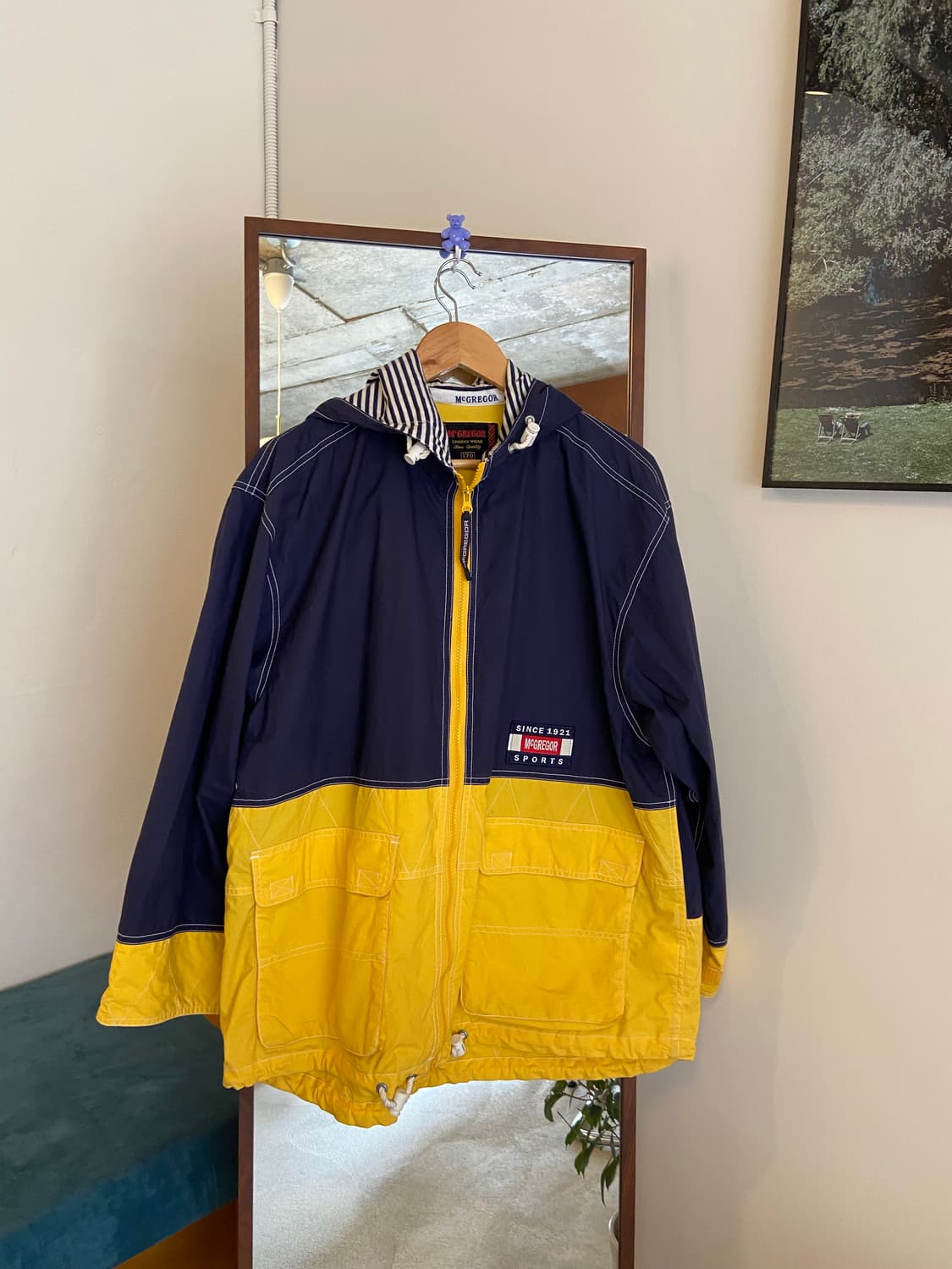 McGregor 스포츠 바람막이 네이비/옐로우 상품이미지1